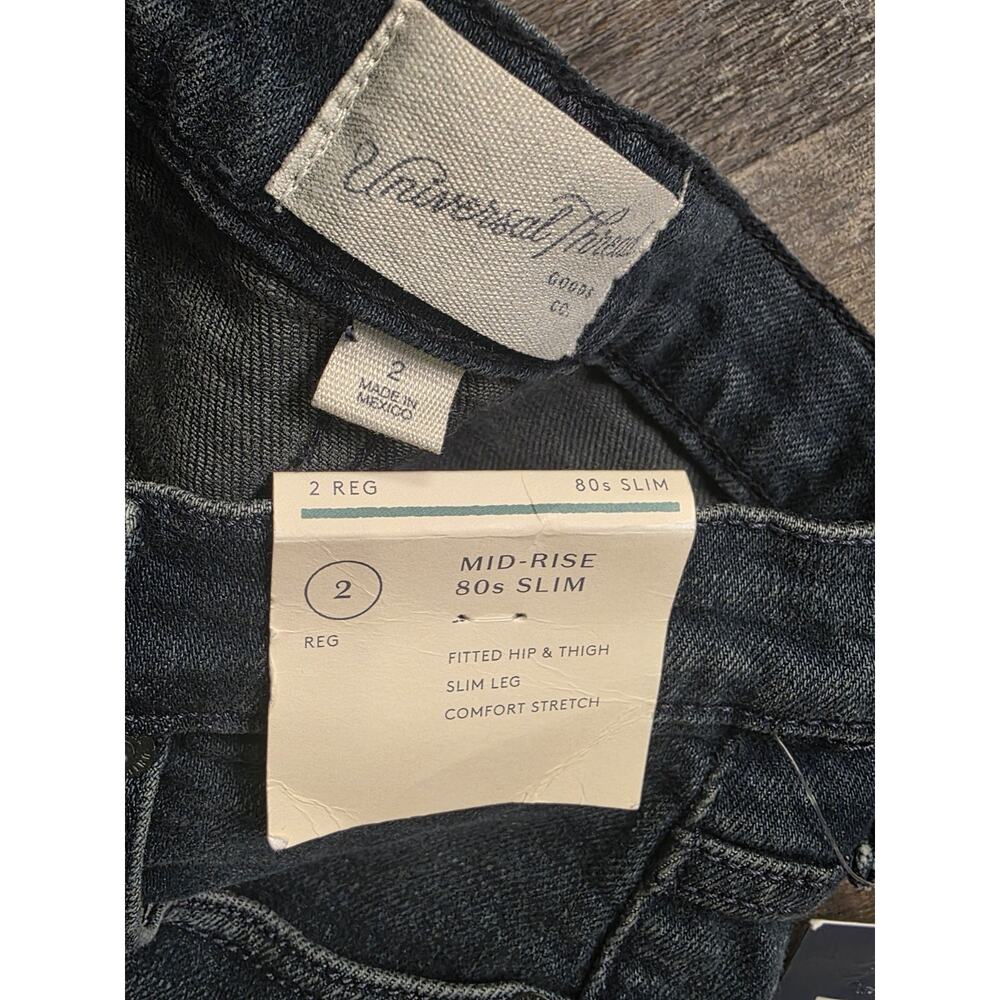 NWT Women's Universal Thread Size 2 Mid Rise 80's Slim Fit Comfort Stretch Jeans - Picture 7 of 7